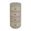 Table de bout ronde à 4 tiroirs en bois l 12 po Nora, taupe antique-129414677