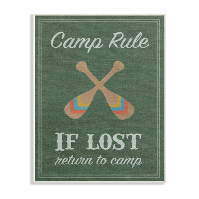 « camp rule avirons green », art textuel