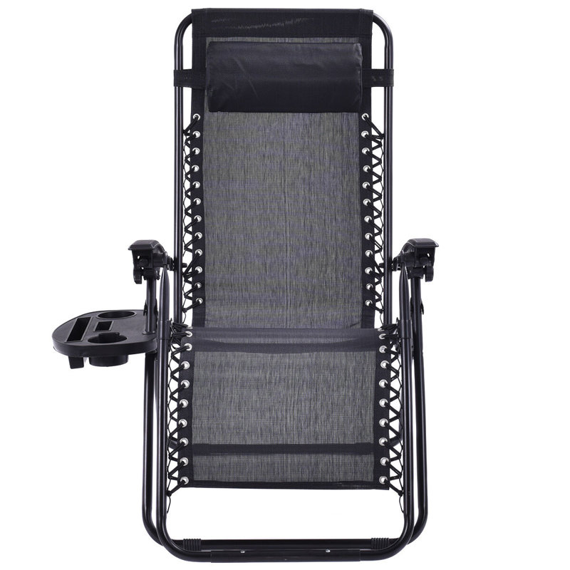 Chaise de patio Brenden, Noir