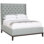 Michael Weiss King Tufted Upholstered Low Profile Panel Bed