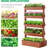 Shanitha Vertical Wooden Garden Bed, Freestanding Wood Plant Stand Flower Rack Wooden Planter Box Container-974570651