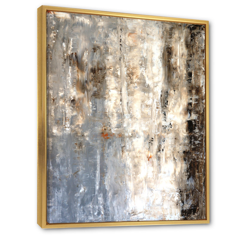 Art moderne gris et bleu II 2FL47733, H 36 po x l 24 po x 1 po, Or