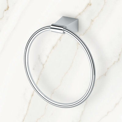 Gatco Bleu Towel Ring | Wall Mounted Bathroom Hand Towel Holder In Chrome