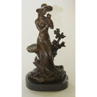 Rare figurine sculptée en bronze sculpté art déco