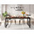71-Inch Industrial Dining Table for 6-8 People, Rustic Rectangular with Heavy-Duty Metal Frame, Perfect for Modern and Multifunctional Use