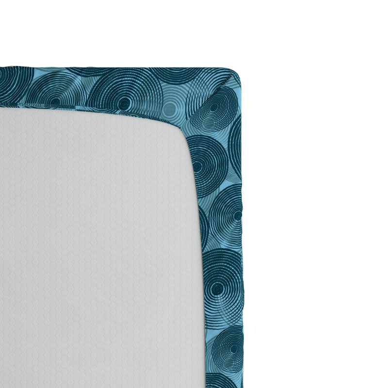 Microfiber Geometric Fitted Sheet, Twin Fitted Sheet