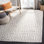 Rodgers Hand Woven Flat Weave Wool/Cotton Geometric Rug in Ivory/Gray