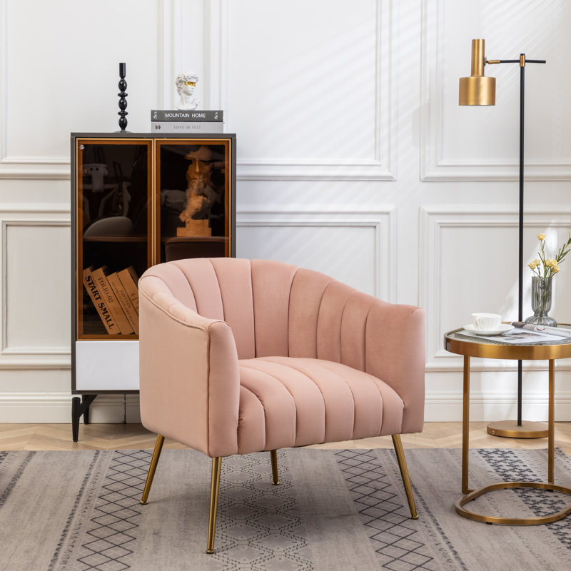 Velvet Armchair, Pink