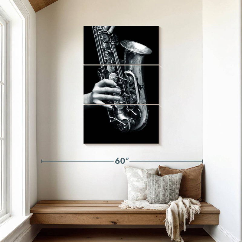 Abarca Saxophone Play, 45" H x 28" W