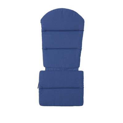  Coussin de chaise d'extérieur Adirondack avec attaches, tissu résistant à l'eau, bleu foncé