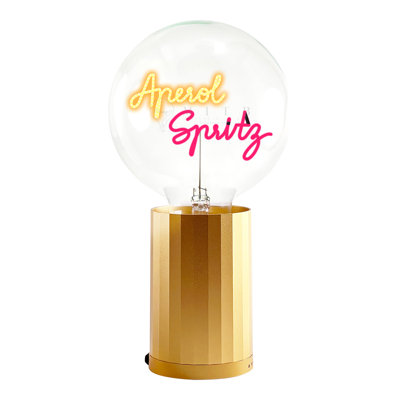 Bulb APEROL SPRITZ Amber/ Red with Base Table Lamp PORTABLE