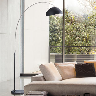 Lampe sur pied en arc Luna Bella - 92 po, base en marbre, gradateur