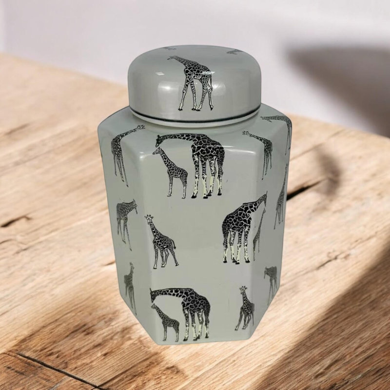 Alecsa Porcelain China Ginger Jar