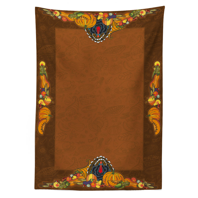 Basket Harvest Tablecloth, 90" L x 60" W