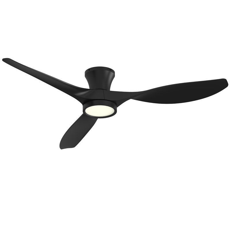 52 inch Ceiling Fan with Light and Remote Control, Black