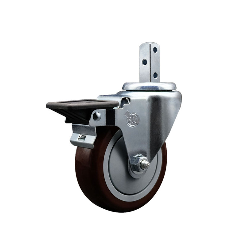 Polyurethane Casters, Maroon