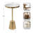 Hardeman Genuine Marble Pedestal End Table-1293736100