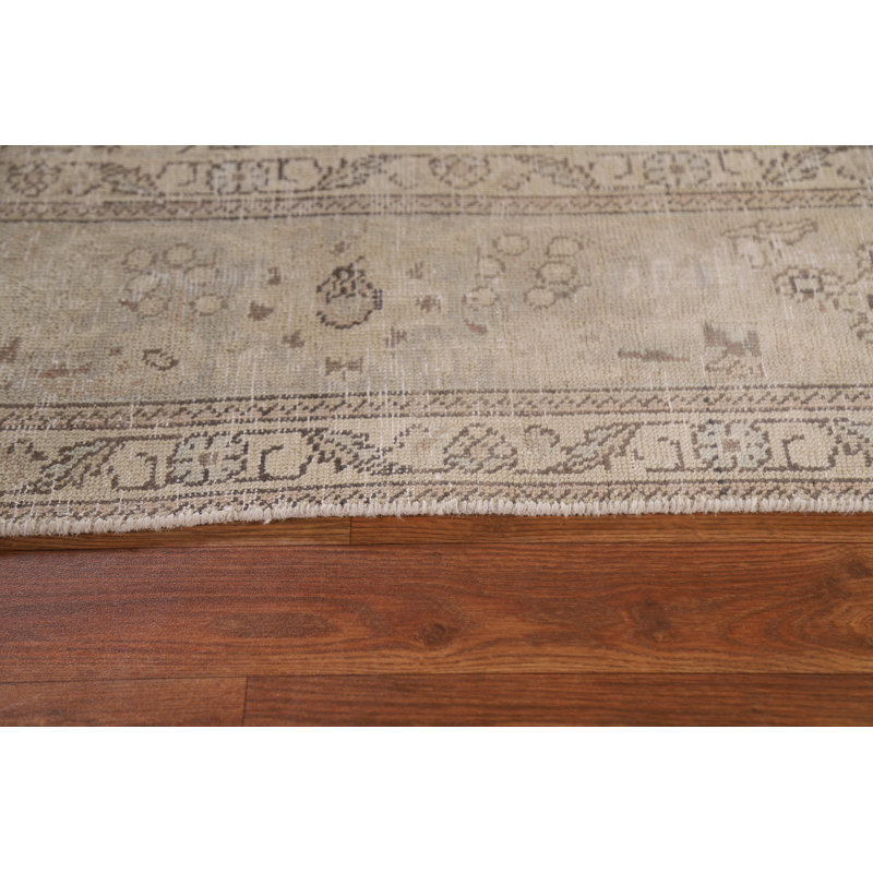 Tapis persan Tabriz patiné délavé à la main 6 x 9