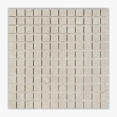 1 in. x 1 in. Grid Marble Tile