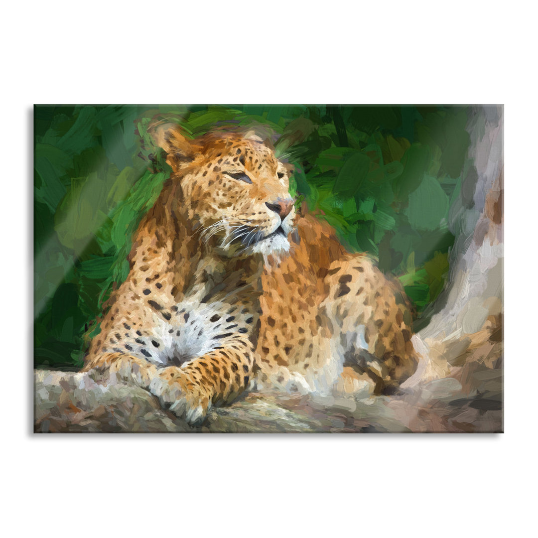 Leinwanddruck Leopard in der Natur