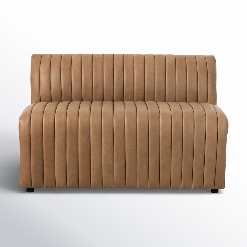 Brandt Upholstered Bench, 31.5" H x 49" W x 28" D, Palermo Drift Genuine Leather