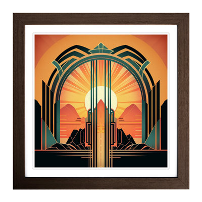 Sunrise Art Deco No.13 - Framed Print