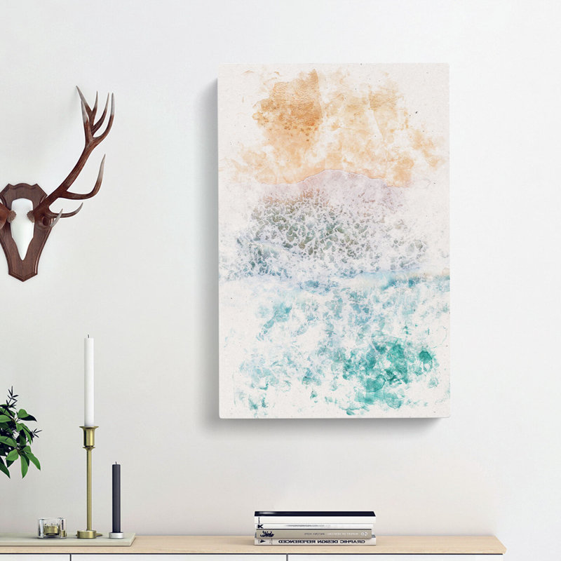 Beach in Hawaii Abstract - Wrapped Canvas, 60cm H x 40cm W x 3cm D