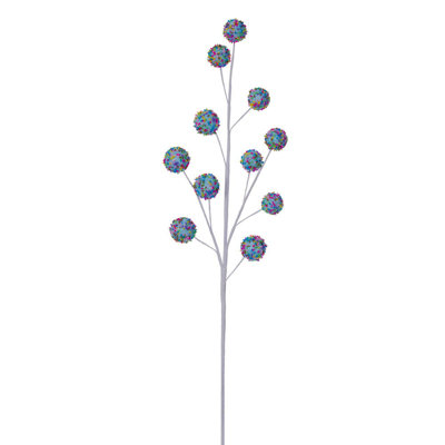  Vaporisateur de Noël artificiel bleu 26 po avec 3 paillettes