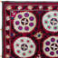 Décoration murale 55 x 84 po en soie brodée multicolore. Couvre-lit en tissu Suzani. Ancienne nappe. Décoration intérieure d'inspiration asiatique