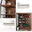 Wine Bottle & Glass Rack in Black