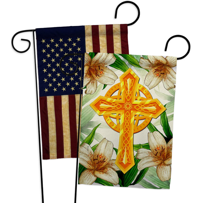 Drapeau de jardin décoratif en polyester 18,5 po x 13 po