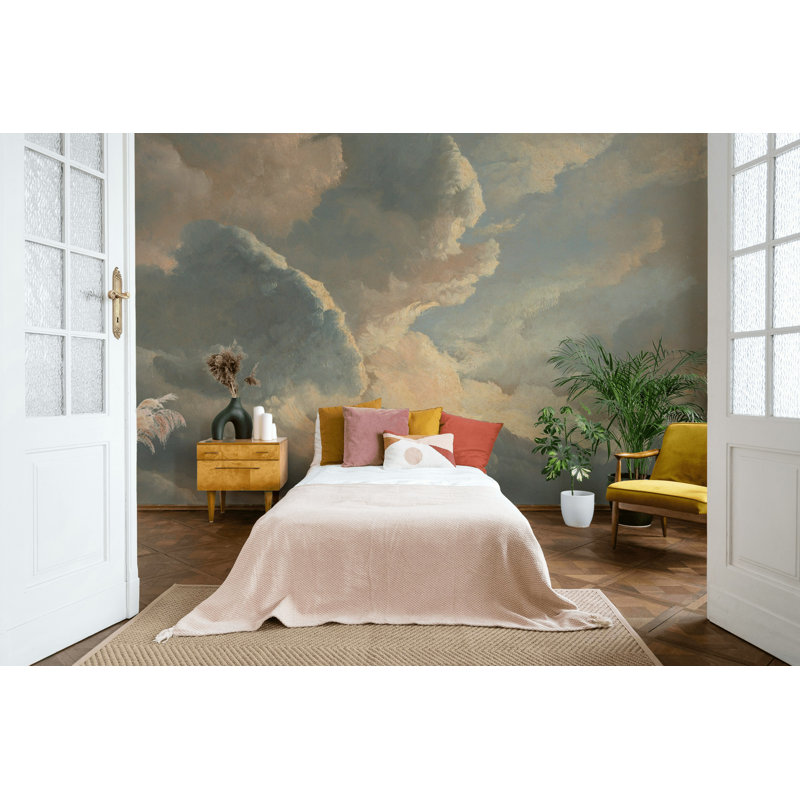 Papier peint nuage pastel peint Cloudscape, L 140 po x L 108 po