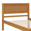 Structure de lit plateforme avec tête de lit, support en lattes de bois-471789030