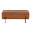 Banc de rangement en similicuir Greely avec couvercle rabattable