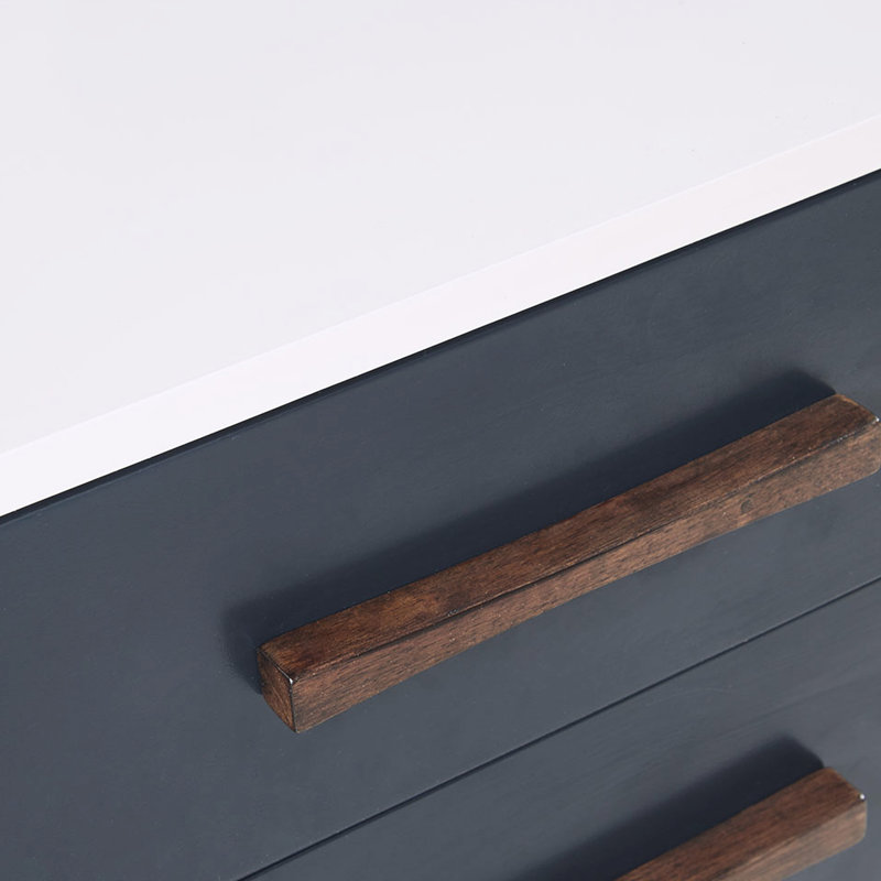 Élégante unité de rangement de salon - et table de chevet marine 2 pour couleur foncée