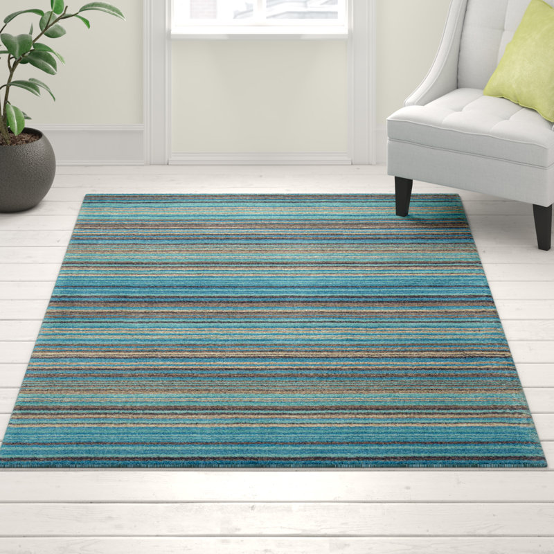 Abderdeen Striped Wool Hand Woven Area Rug, Rectangle 120 x 170cm