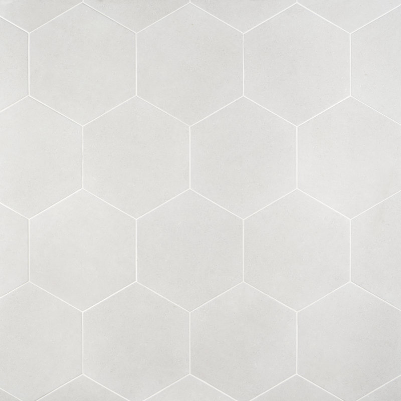 Arbor Hex 13" x 14.5" Porcelain Wood Look Wall & Floor Tile (10.51 Sq. Ft. / Case), White
