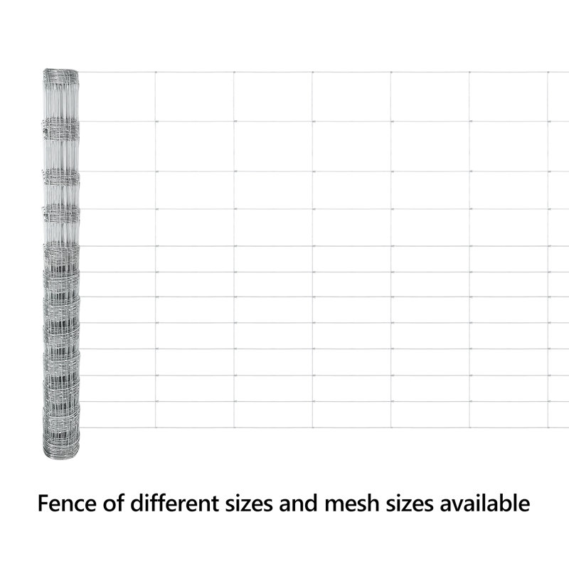 Vidaxl Field Fence Galvanised Steel, 140cm H x 5000cm W