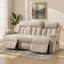 Canapé inclinable électrique à 3 places avec télécommande, canapé inclinable surdimensionné pour le salon, chenille beige