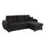 Canapé-lit modulaire réversible en molleton noir de 95 po Veronica