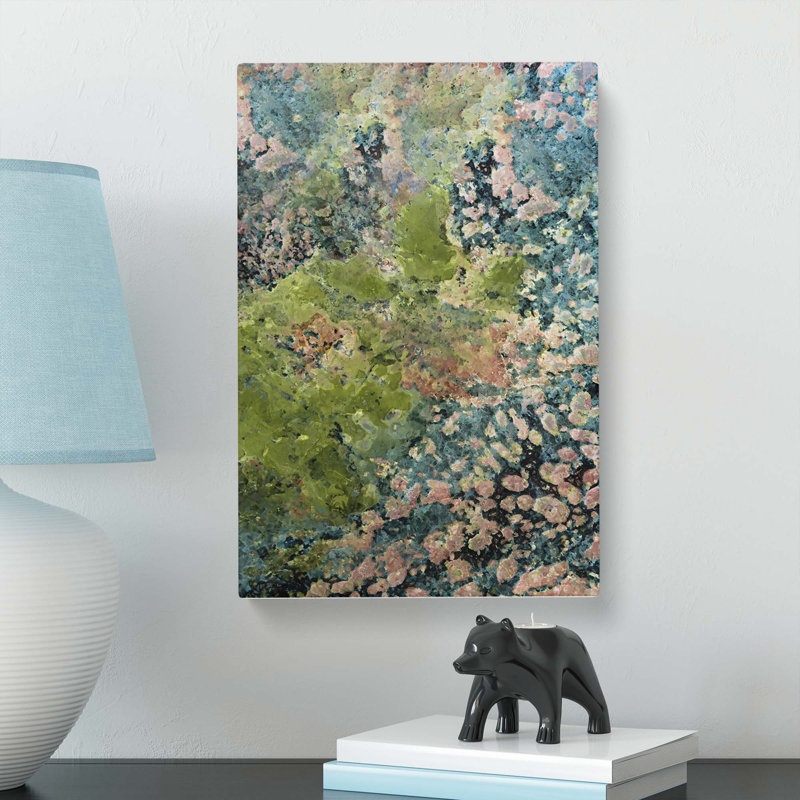 High Above The Greens In Abstract - Wrapped Canvas, 91cm H x 60cm W x 3cm D