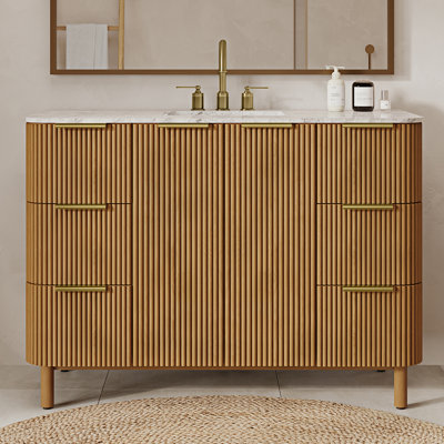 Kensington 48" Bathroom Vanity in Fluted Birch
