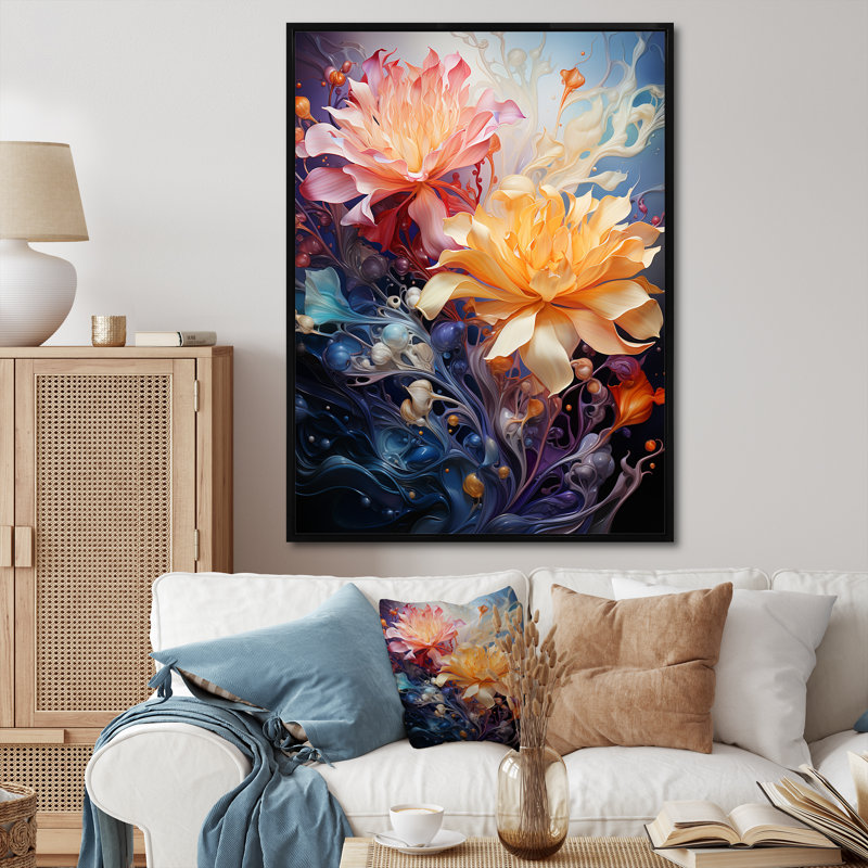 Impression d'art sur toile Opt Opt Enchantment, H 20 po x l 12 po x P 1 po, Cadre flottant noir