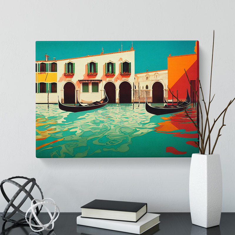 Modern Venice Canal Vol.1 - Wrapped Canvas, 40cm H x 60cm W x 3cm D