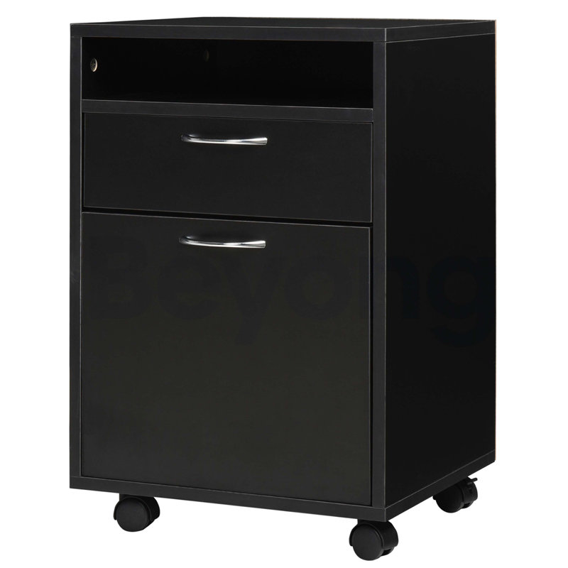 Mobile Storage Cabinet Organizer, Black