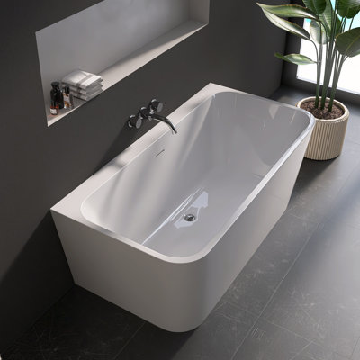 Baignoire de trempage murale en acrylique 59 po Tidal