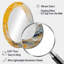 Harmonie spirale jaune crème - Grand miroir mural ovale sur métal-813821363