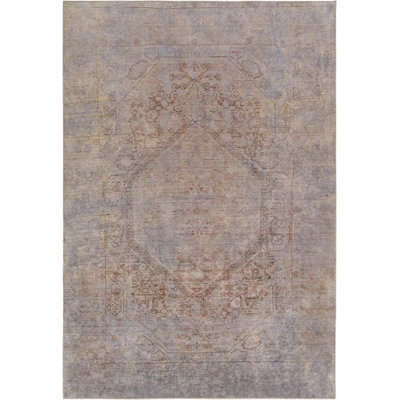 Tapis oriental gris fait à la main en coton / laine 6 pi 4 po x 9 pi 5 po Oriental