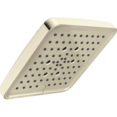 Pomme de douche 8 pouces Delta, 6 réglages, nickel poli, 2,5 gallons par minute