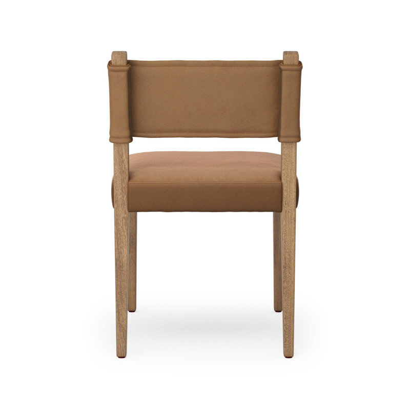 Side Chair in Charcoal, Leather Maestro Camel, Natural